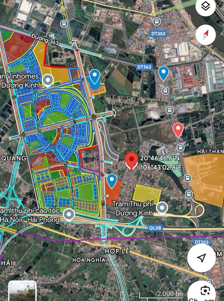 Lô mặt đường Hòa Nghĩa – sát Vinhomes Dương Kinh, giá chỉ 3.x tỷ  ZALO 0567 222 555