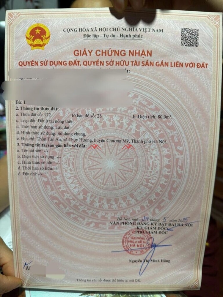 HÀNG FO GẦN NGAY TRỤC CHÍNH 80M TẠI THỤY HƯƠNG-CHƯƠNG MỸ-HÀ NỘI