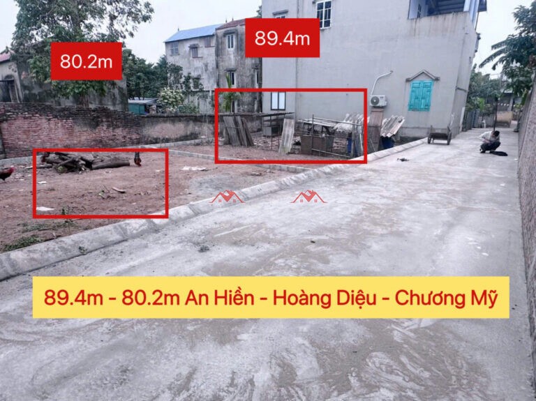CHÍNH CHỦ BÁN 2 LÔ ĐẤT 80,2M VÀ 89,4M TẠI HOÀNG DIỆU-CHƯƠNG MỸ-HÀ NỘI