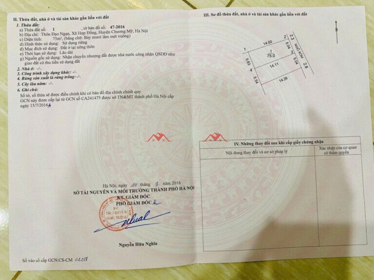 SIÊU HÓT LÔ ĐẤT SIÊU ĐẸP 75M TẠI HỢP ĐỒNG-CHƯƠNG MỸ-HÀ NỘI