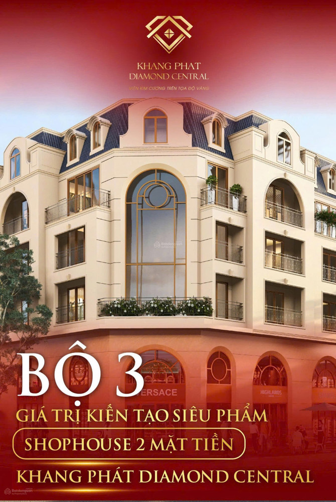 Chính chủ bán shophouse ngoại giao LK2, áp góc, dự án Khang Phát Diamond Central, Dt 90m2, MT 5m