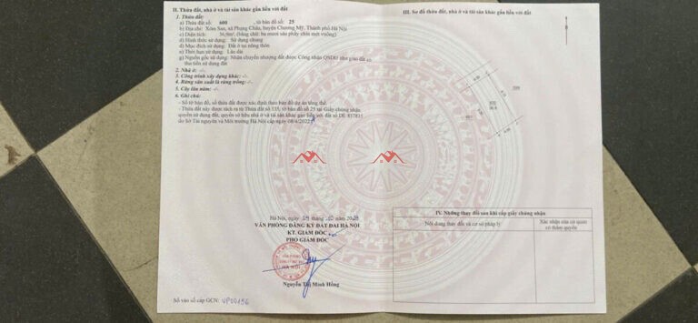 BÁN LÔ ĐẤT 36,9M TẠI PHỤNG CHÂU-CHƯƠNG MỸ-HÀ NỘI