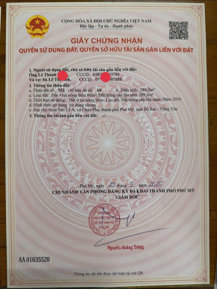 CẦN BÁN 2 LÔ ĐẤT LIỀN KỀ TẠI CHÂU PHA – TP. HCM