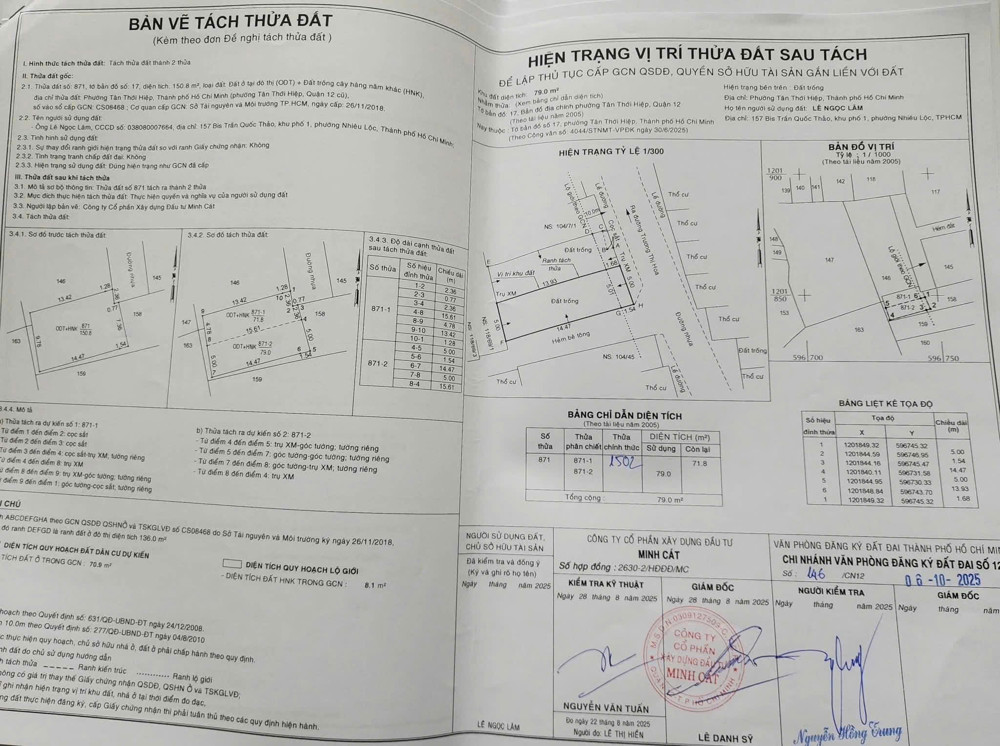 BÁN 2 LÔ ĐẤT (9.6x16) ĐƯỜNG NHỰA 7M THÔNG TÂN THỚI HIỆP 13, Q12