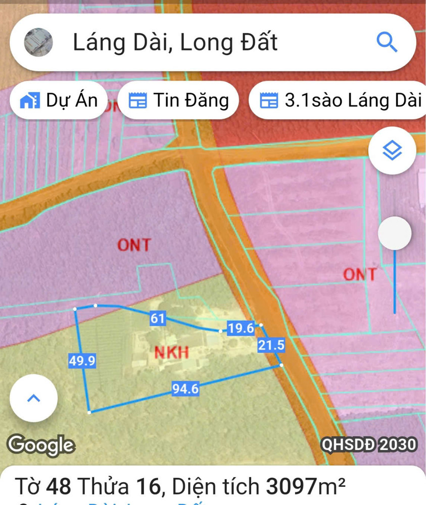 Chủ bán 3000mv300 thổ cư mt nhựa láng dài