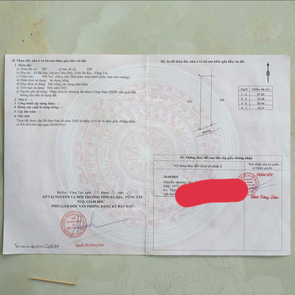 Cần Bán đất nhà cấp 4💕💕 Diện tích 10x49