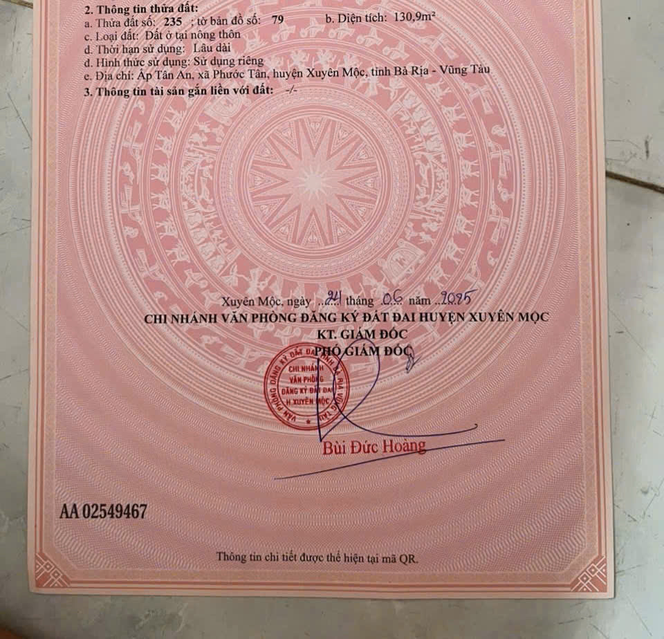 Chủ bán gấp 1 nền bàn cờ phước tân xm nay là hồ tràm hcm giá chốt 800tr ktl