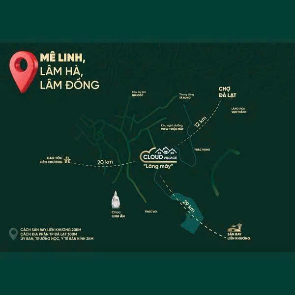 BÁN LÔ ĐẤT THỔ CƯ MÊ LINH - TÀ NUNG, ĐÀ LẠT - GIÁ CHỈ 480 TRIỆU