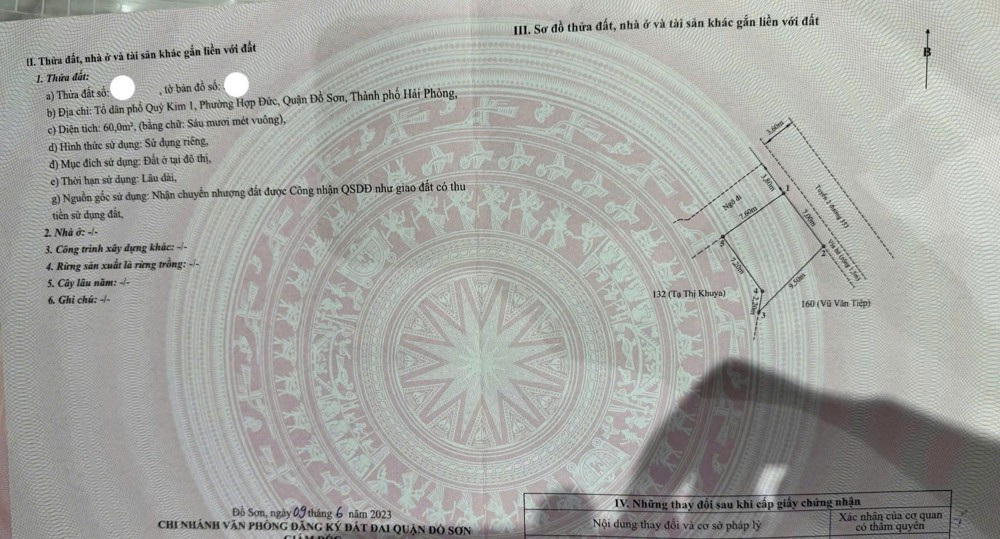 Lô góc hiếm – đầu chợ Quý Kim, Đồ Sơn – mặt đường 7m, vỉa hè 2 bên – giá chỉ 2.5x tỷ – ZALO 0567