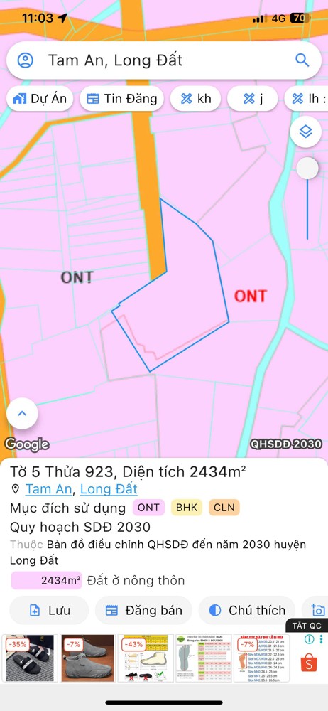 Chủ cần bán vườn Tổng 2400 m2 . Có 450 thổ cư . Vivew chân núi minh đạm