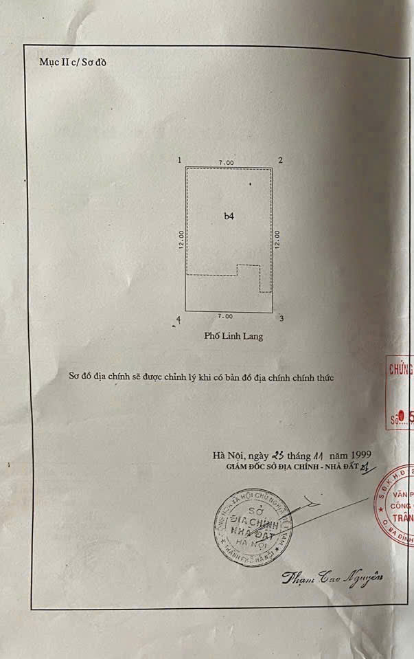 HIÊM - MẶT PHỐ LINH LANG - MẶT TIỀN QUYÊN LỰC - VỈA HÈ - SỔ VUÔNG ĐÉT