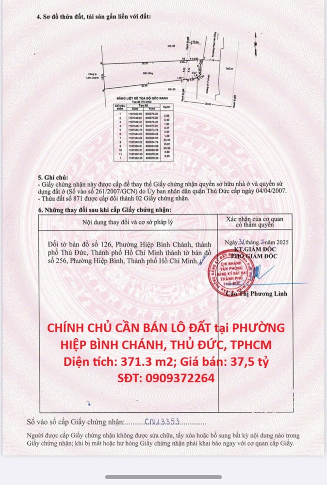 VỊ TRÍ ĐẸP – GIÁ TỐT  – CHÍNH CHỦ CẦN BÁN LÔ ĐẤT tại PHƯỜNG HIỆP BÌNH CHÁNH, THỦ ĐỨC, TPHCM