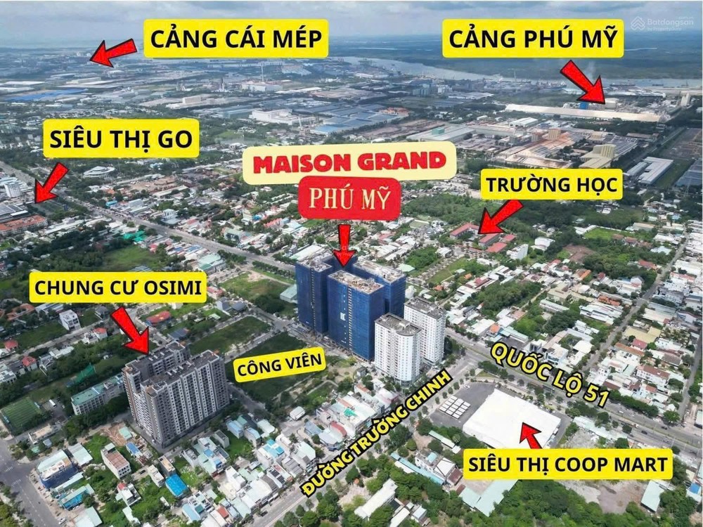 CĂN HỘ ĐẸP - GIÁ TỐT - BÁN NHANH CĂN HỘ Maison Grand Phú Mỹ TẠI Mặt Tiền Quốc Lộ 51
