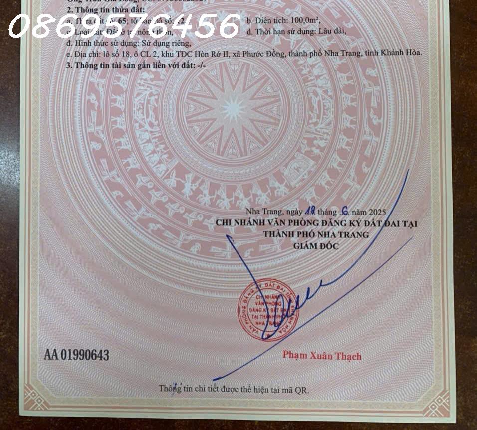 BÁN LÔ ĐẤT TĐC HÒN RỚ ĐỐI DIỆN SUNGROUP KHÁNH HOÀ