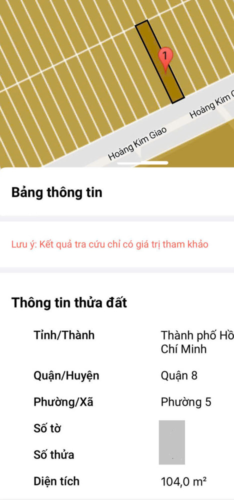 Mặt tiền 4x26m vuông vức Hoàng Kim Giao P5Q8 Mặt tiền 4x26m vuông vức Hoàng Kim Giao P5Q8
