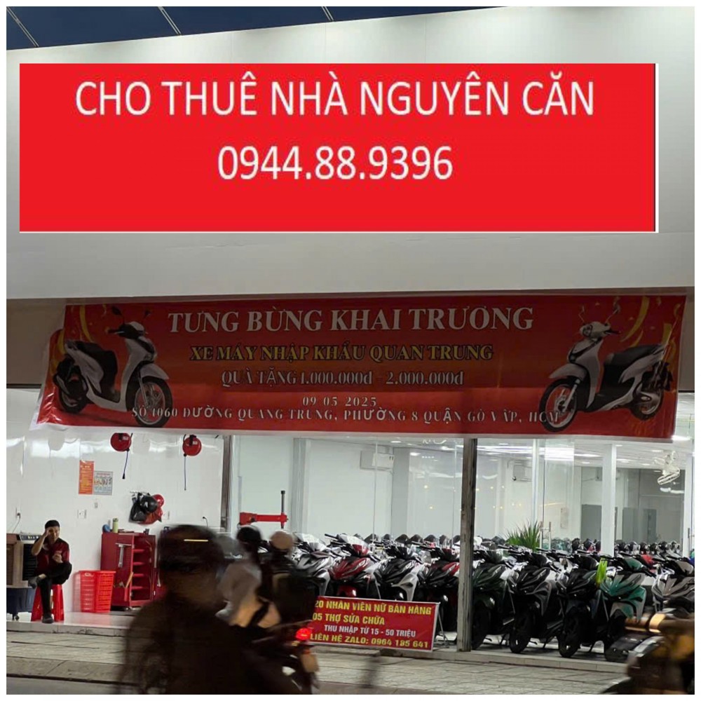 Cho thuê mặt bằng Quang Trung, P.8, Gò Vấp, 10.5x30m, 90tr, TL Cho thuê mặt bằng Quang Trung, P.8, Gò Vấp, 10.5x30m, 90tr, TL