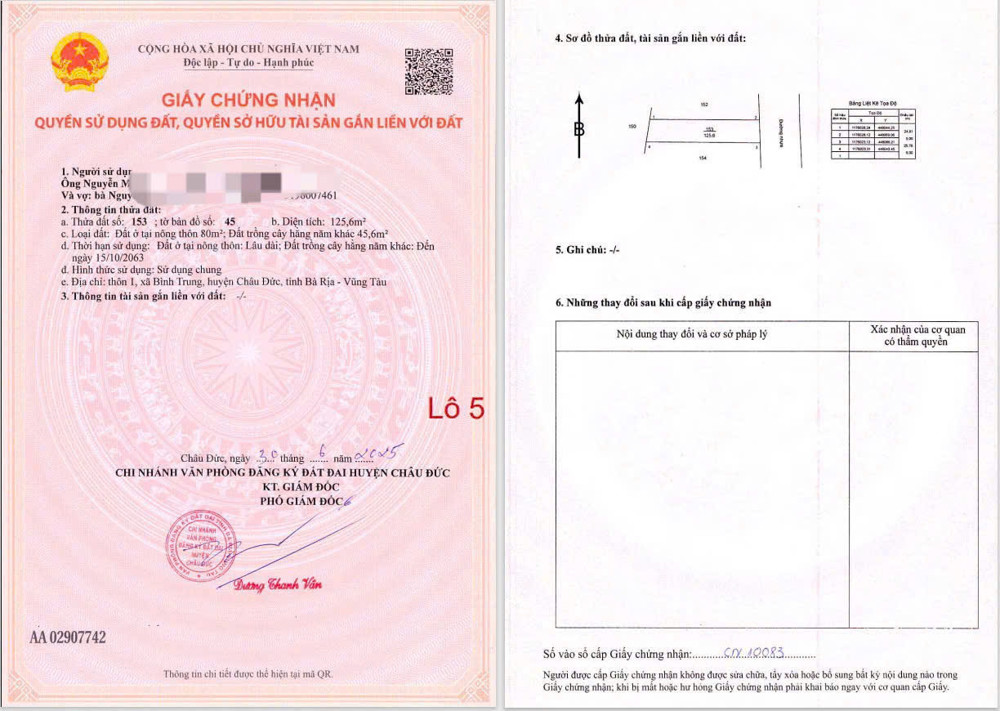 Chủ cần bán gấp 4 lô liền kề tọa lạc tại xã bình giã huyện châu Đức khu dân cư đường nhựa 7 mét Chủ cần bán gấp 4 lô liền kề tọa lạc tại xã bình giã huyện châu Đức khu dân cư đường nhựa 7 mét
