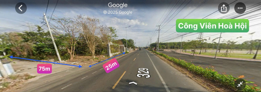 CHỦ bán  ĐẤT 3 MẶT TIỀN TL329
📍 Đối diện công viên Hoà Hội – Cạnh cao tốc Long Thành – Hồ Tràm