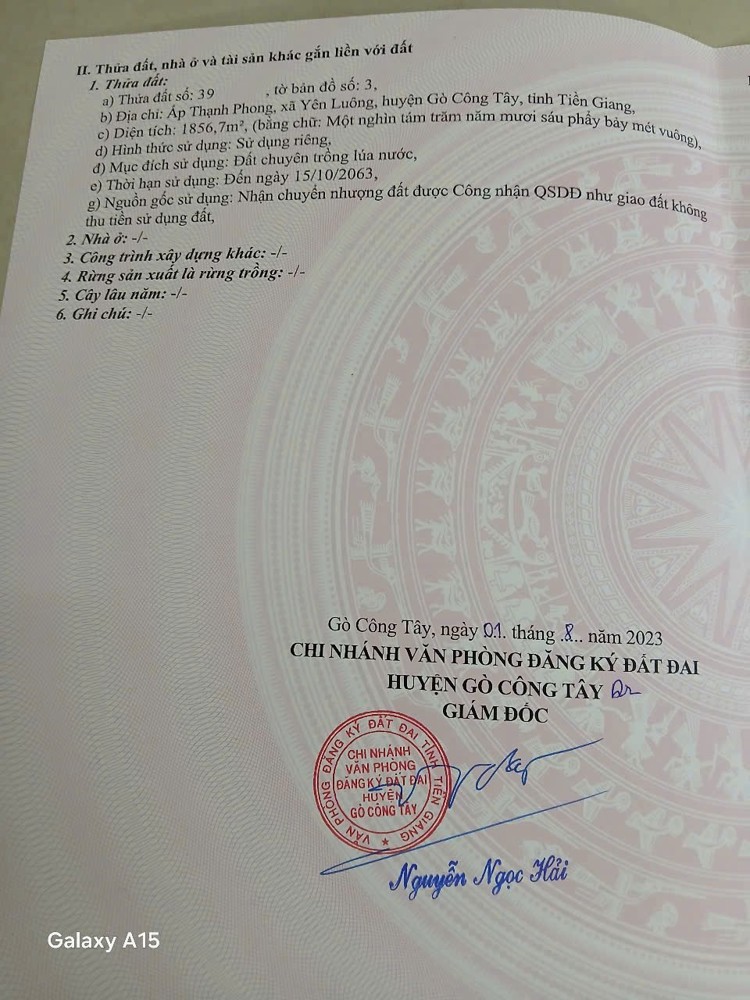 ĐẤT ĐẸP – GIÁ TỐT  – CHÍNH CHỦ BÁN Tại  Ấp Thạnh Phong, Xã Yên Luông, Gò Công Tây, Tiền Giang ĐẤT ĐẸP – GIÁ TỐT  – CHÍNH CHỦ BÁN Tại  Ấp Thạnh Phong, Xã Yên Luông, Gò Công Tây, Tiền Giang