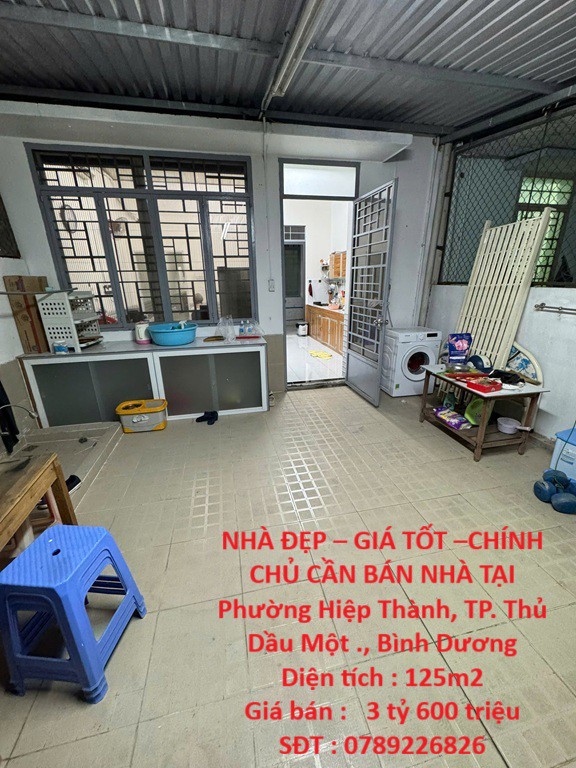 NHÀ ĐẸP – GIÁ TỐT –CHÍNH CHỦ CẦN BÁN NHÀ TẠI Phường Hiệp Thành, TP. Thủ Dầu Một ., Bình Dương