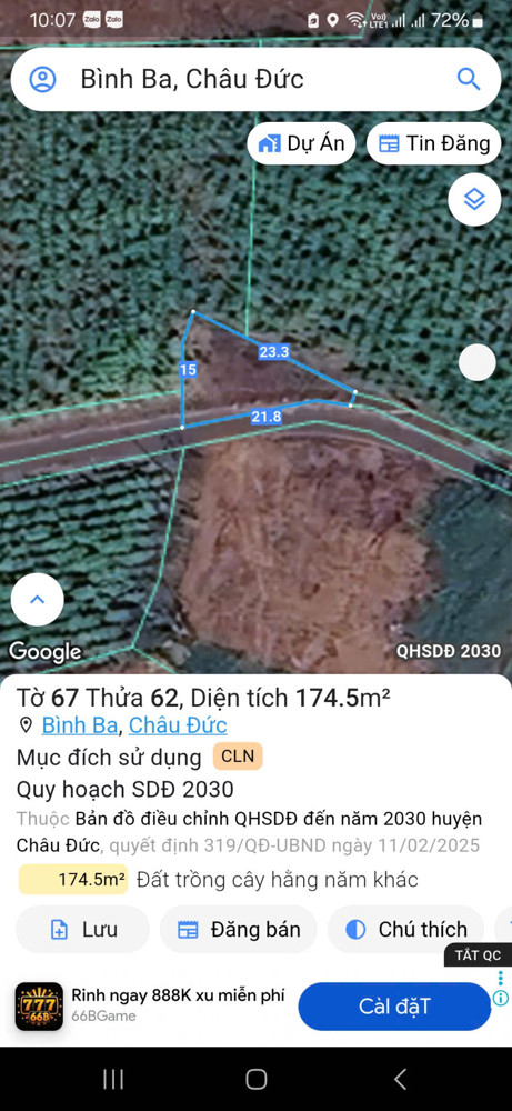 Chủ bán 174mv cln bình ba gần hồ đá đen Chủ bán 174mv cln bình ba gần hồ đá đen