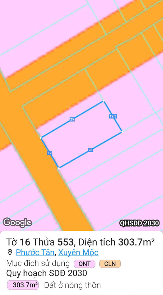 Lô 1 Phước Tân gần thị trấn: 12×25+100tc giá 2ti7 còn TL Lô 1 Phước Tân gần thị trấn: 12×25+100tc giá 2ti7 còn TL