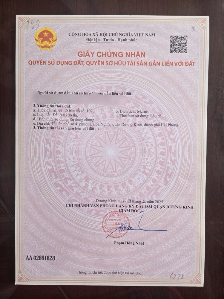 CHÍNH CHỦ BÁN LÔ ĐẤT MINI TẠI TỔ 4 – HÒA NGHĨA, DƯƠNG KINH – CHỈ 9XX TRIỆU