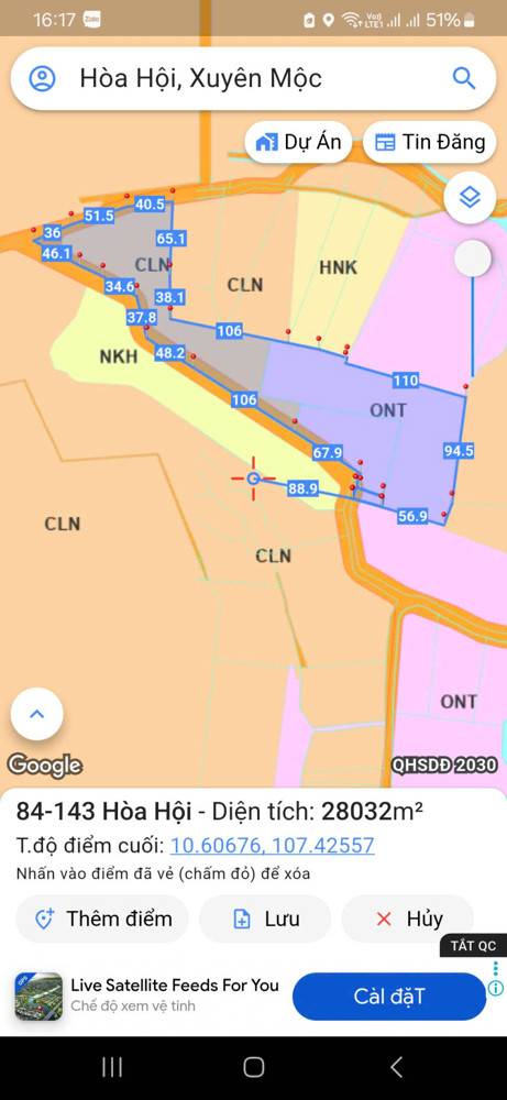 3ha 500m mt đường cách ủy xã hòa hội 1km , phủ hồng 1/2 ,