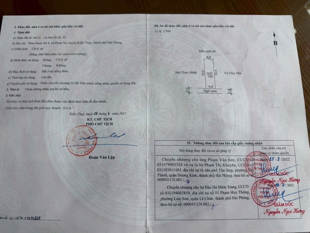 Lô đất 120m² giá 1,x tỷ – gần đường 404, trung tâm Đoàn Xá! ZALO 0567 222 555
