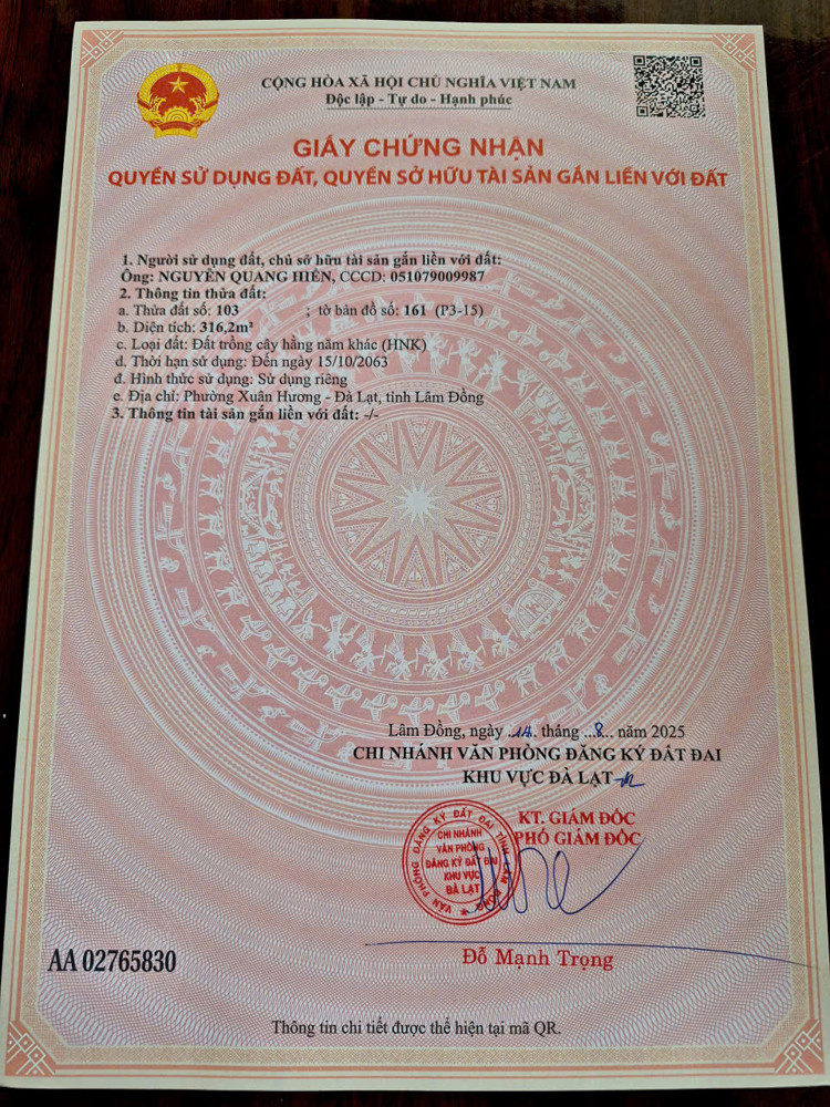 ĐẦU TƯ SINH LỜI - Chính Chủ Bán Đất Vị Trí Đắc Địa Tại Đường Nguyễn Trung Trực, Phường 3(cũ), Đà Lạt
