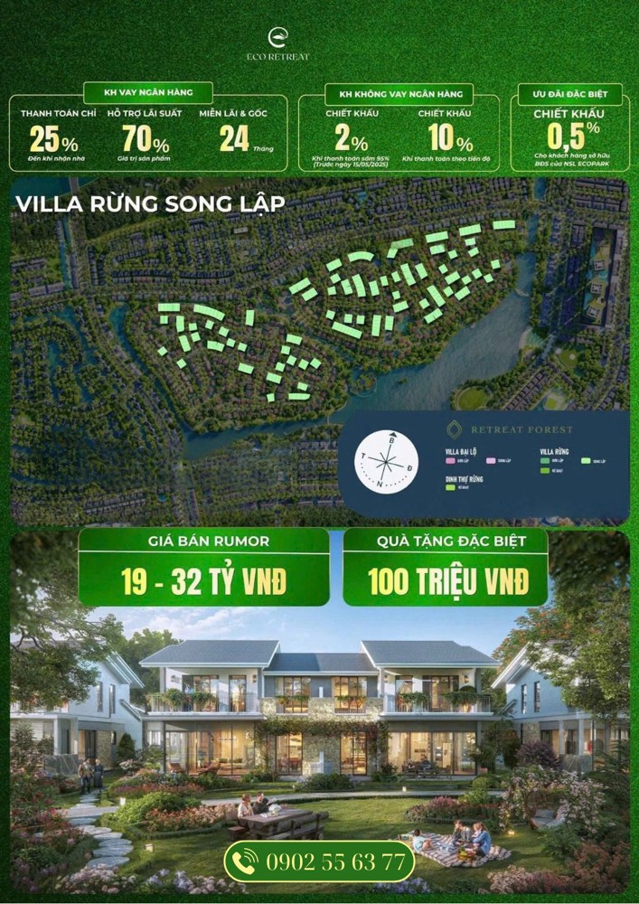 Ecopark ra mắt Biệt thự rừng Retreat Forest - Biệt thự Eco Retreat đẳng cấp và độc đáo lần đầu xuất