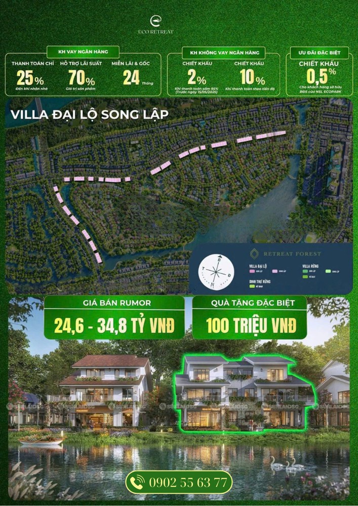 Ecopark ra mắt Biệt thự rừng Retreat Forest - Biệt thự Eco Retreat đẳng cấp và độc đáo lần đầu xuất