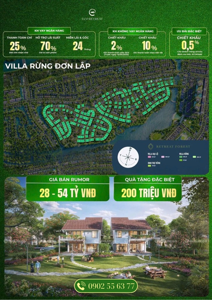 Ecopark ra mắt Biệt thự rừng Retreat Forest - Biệt thự Eco Retreat đẳng cấp và độc đáo lần đầu xuất