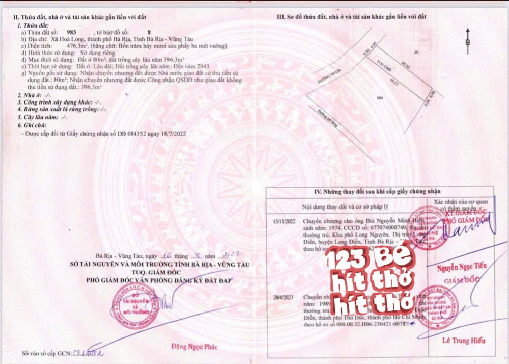 Chủ bán 475mv 60 thổ cư khu dân cư qh 2mt nhựa