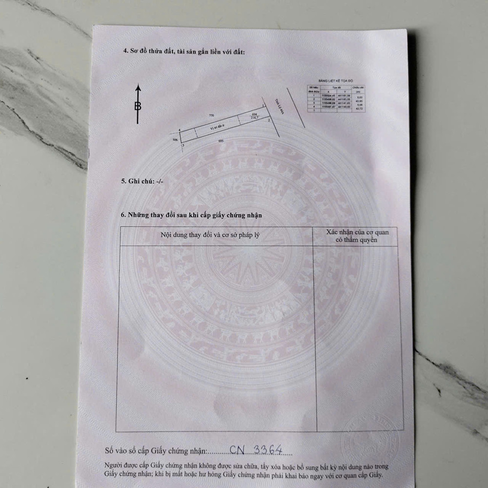 Chủ cần bán 2 lô đất mặt tiền đường TL 44a an ngãi long Điền. Bà rịa Vũng Tàu