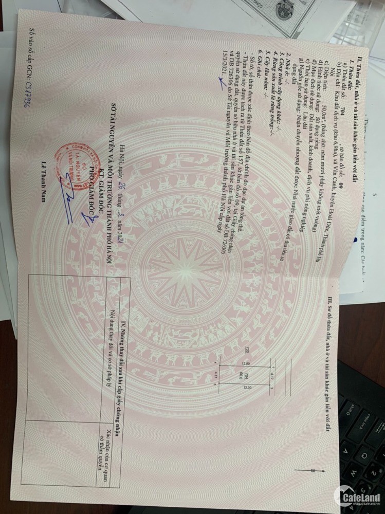 Bán lô đất hiếm dịch vụ 4,5 ha Vân Canh – vị trí vàng, hạ tầng xong, đầu tư tốt