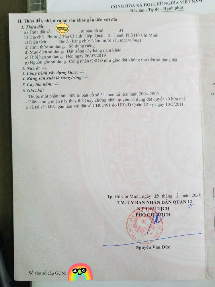 BÁN LÔ ĐẤT ĐẸP (4X14) HẺM NGẮN HUỲNH THỊ HAI, P.TÂN CHÁNH HIỆP, Q12