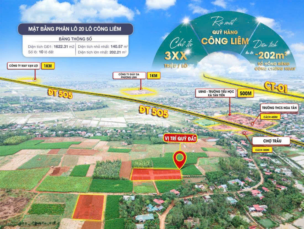 💥 ĐẤT NỀN GIÁ RẺ – NGAY CẠNH CỤM CÔNG NGHIỆP CÔNG LIÊM ĐANG HOẠT ĐỘNG!