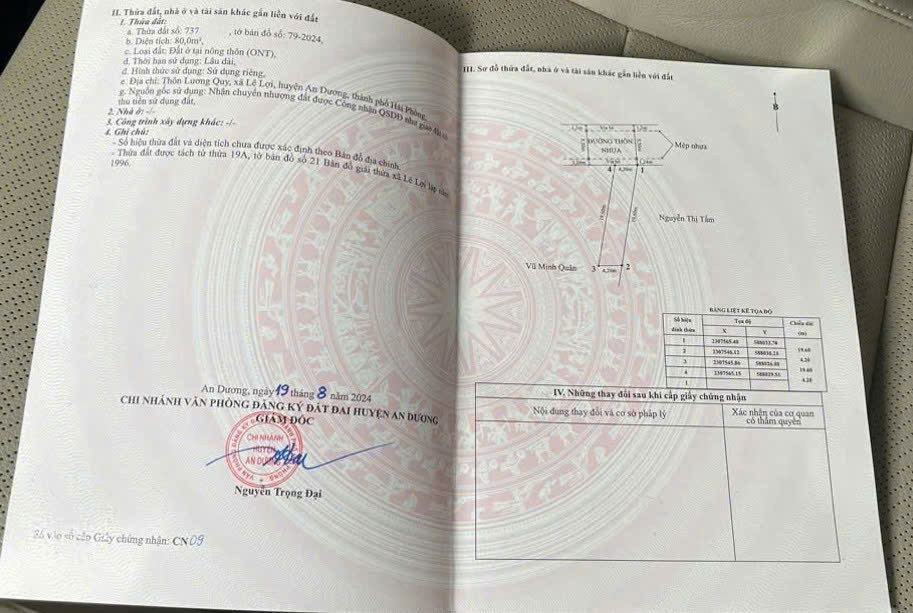 BÁN LÔ ĐẤT ĐẸP – MẶT TRỤC LƯƠNG QUY, LÊ LỢI, AN DƯƠNG, HẢI PHÒNG