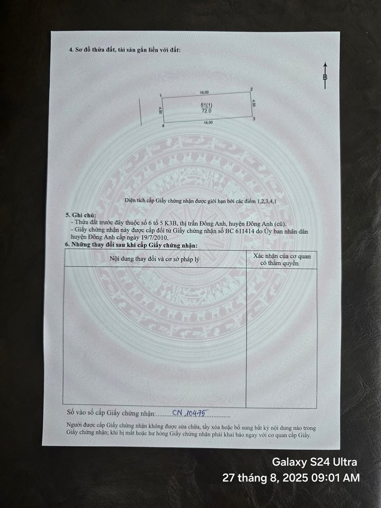 🎉Chính chủ gửi bán 72m Tổ 19 TTĐA