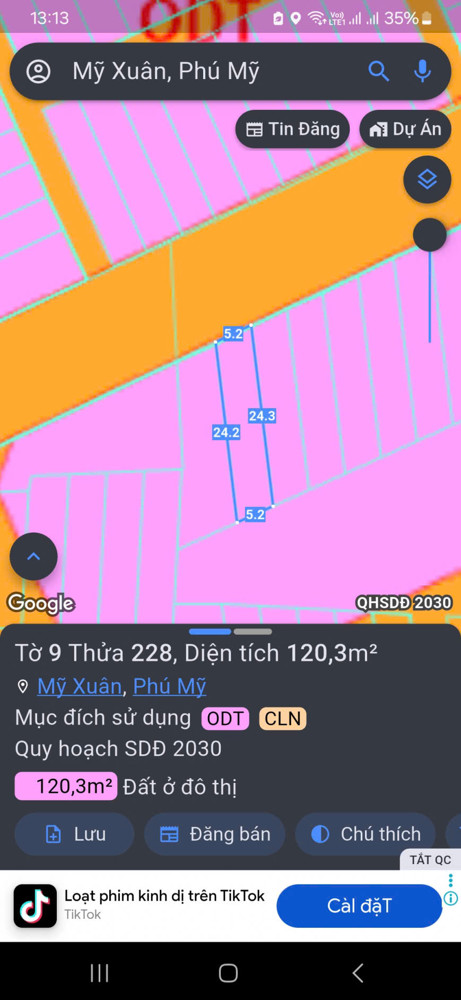 Chủ bán đất 5,6 ha . Đường xuân diệu 5X25