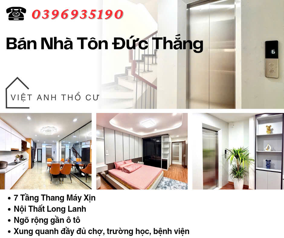 Bán nhà Phố Tôn Đức Thắng, 40m2 Thang Máy Xịn, Nội Thất Long Lanh, Giá: 13.6 Tỷ, Lh: 0396935190