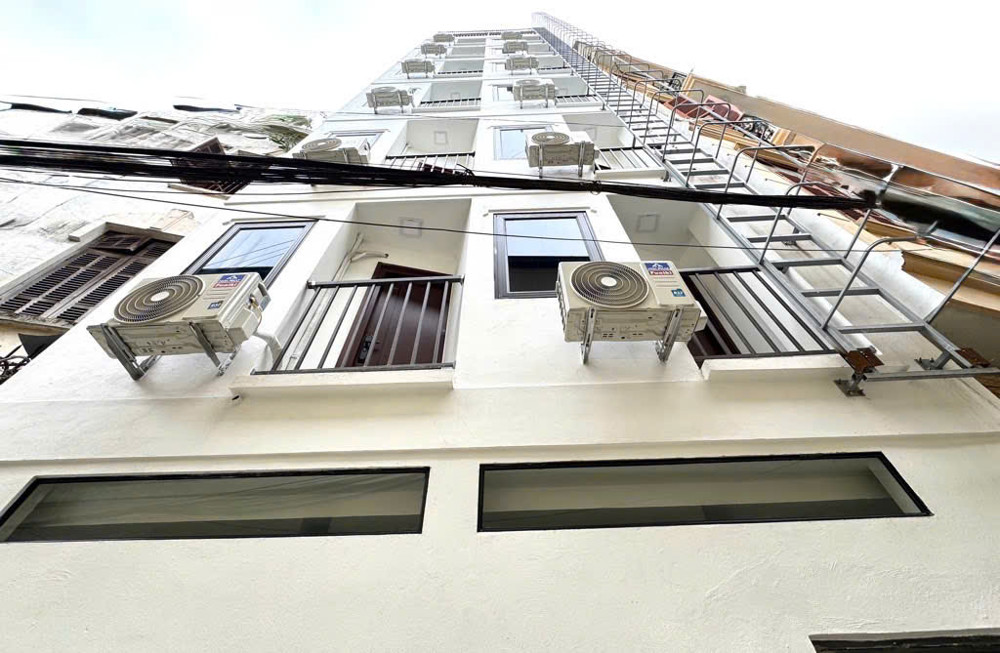 Bán toà nhà dòng tiền phố Khâm Thiên 8T TM mới 2 mặt ngõ MT5,3m 18p thu 1,5 tỷ/năm