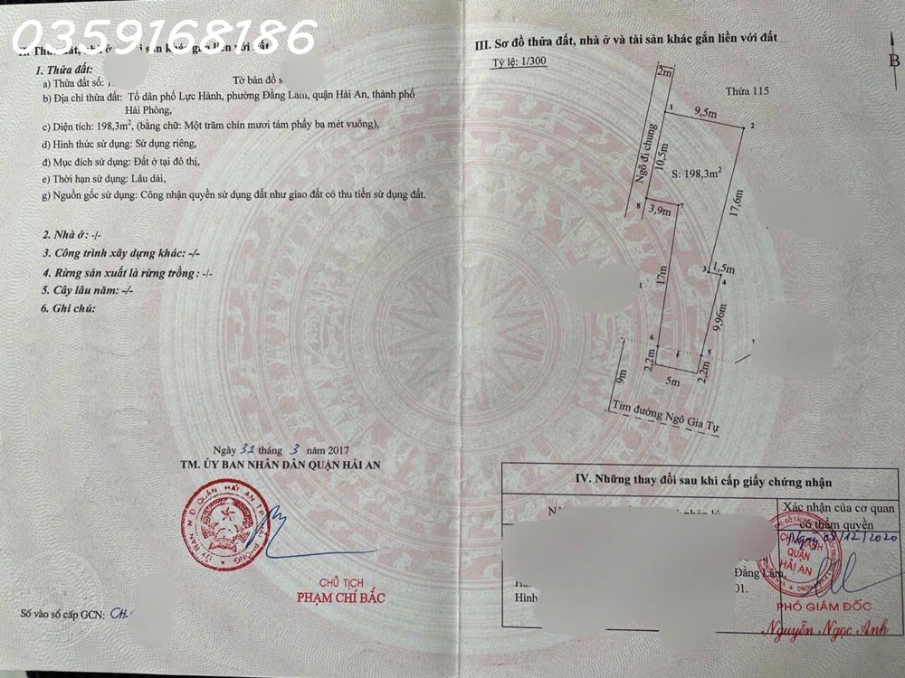 con đường Ngô Gia Tự, 125 triệu/m2, 198m2, trước mặt 5m, pháp luật tất cả, vị trí đẹp