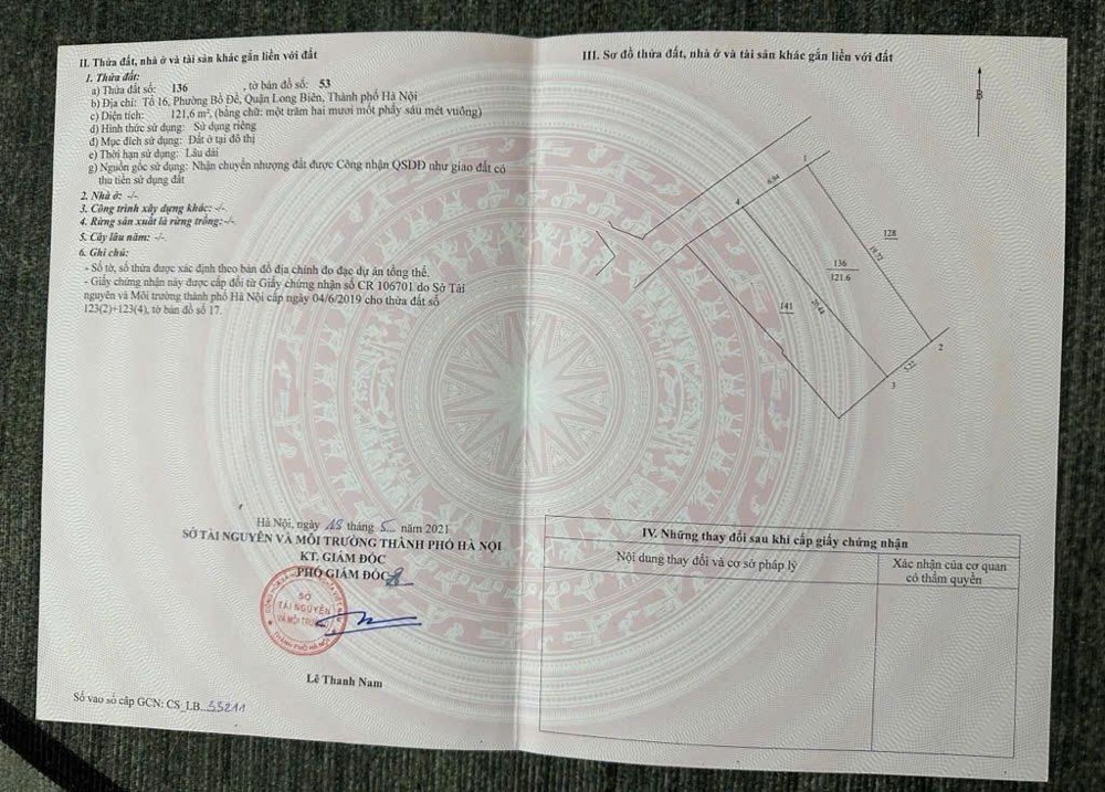 BÁN ĐẤT 122M² – MẶT TIỀN 6,9M – NGÕ 267 BỒ ĐỀ (NGÕ 152 HỒNG TIẾN), LONG BIÊN