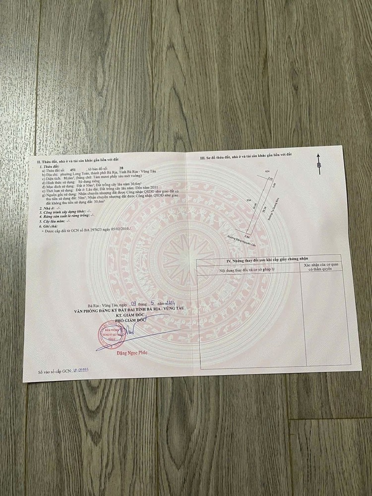 ĐẤT ĐẸP - 2 MẶT TIỀN  - Bán GẤP Lô Đất Tiềm Năng Tại Phường Long Toàn, TP Bà Rịa, BRVT