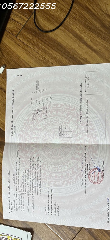 ĐẤT RẺ DƯỚI 1 TỶ – VĂN HÒA HỮU BẰNG, KIẾN THỤY – 95,5M² ĐƯỜNG Ô TÔ  ZALO 0567 222 555