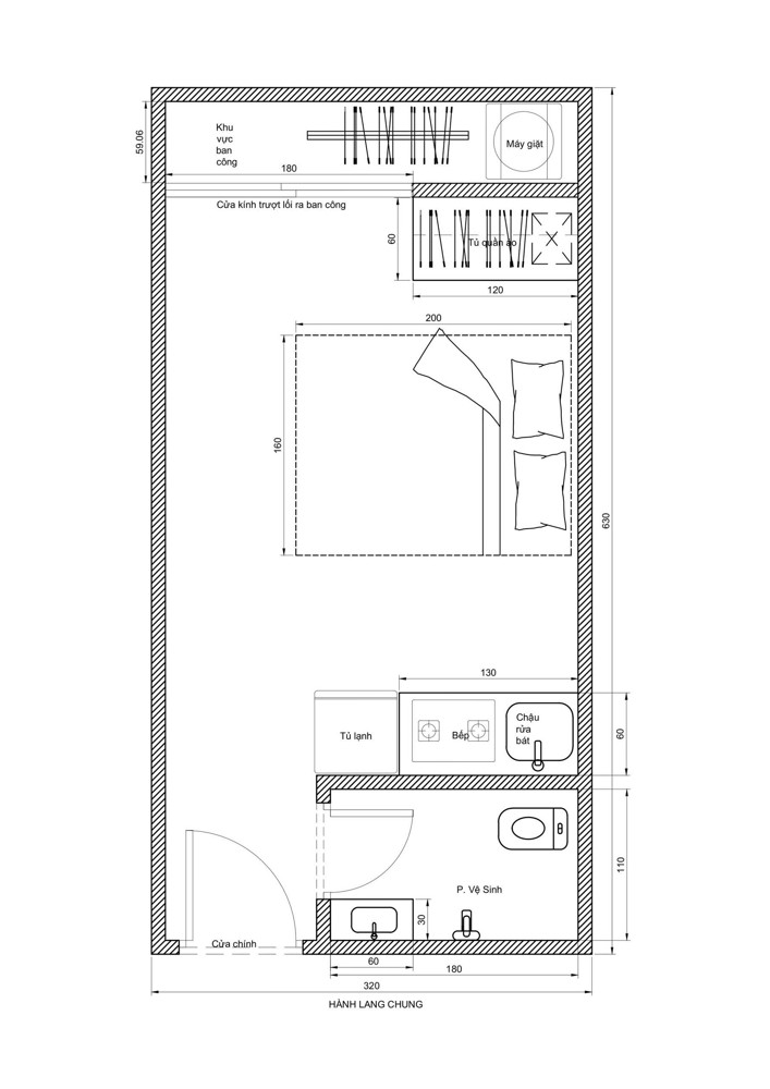 CHÍNH CHỦ CHO THUÊ CĂN HỘ MINI NGÕ 322 MỸ ĐÌNH – 1 PHÒNG NGỦ, FULL NỘI THẤT