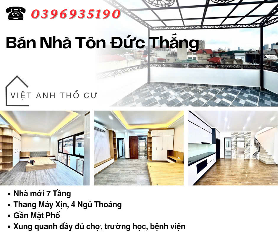 Bán nhà Phố Tôn Đức Thắng, 7 Tầng Thang Máy, Ngõ Nông Gần Mặt Phố, Giá: 14.5 Tỷ, Lh: 0396935190