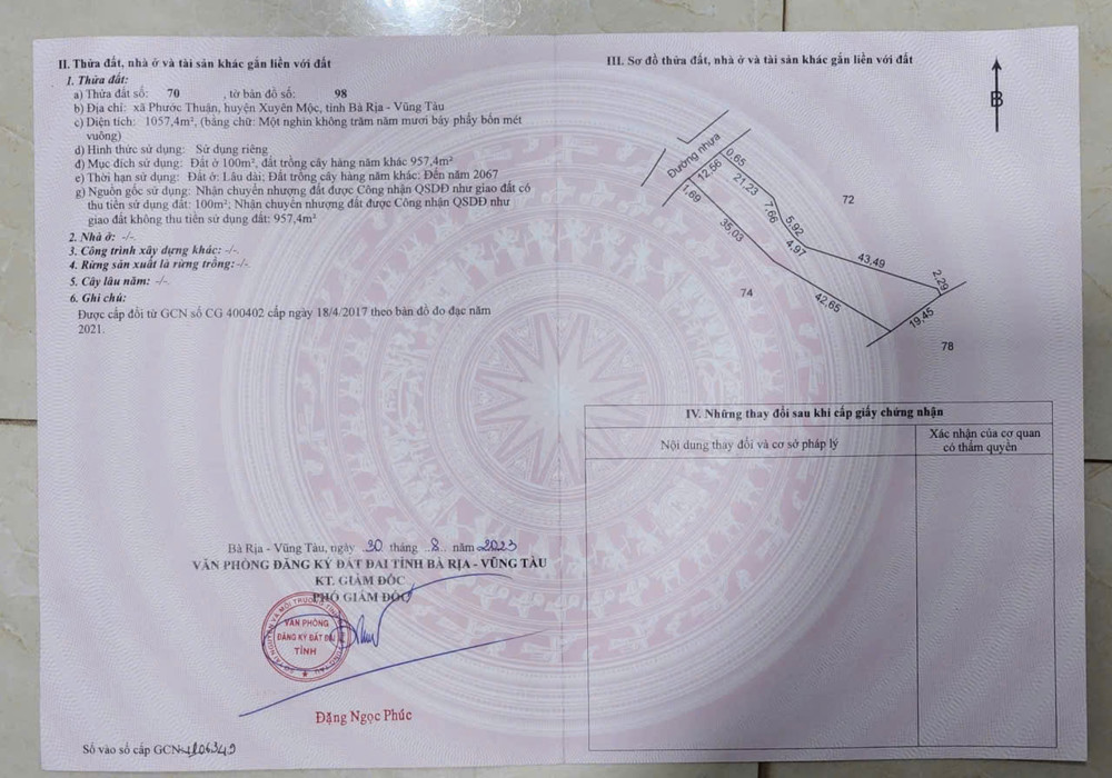 CẦN BÁN LÔ ĐẤT  – GIÁ 2 TỶ 170 TRIỆU